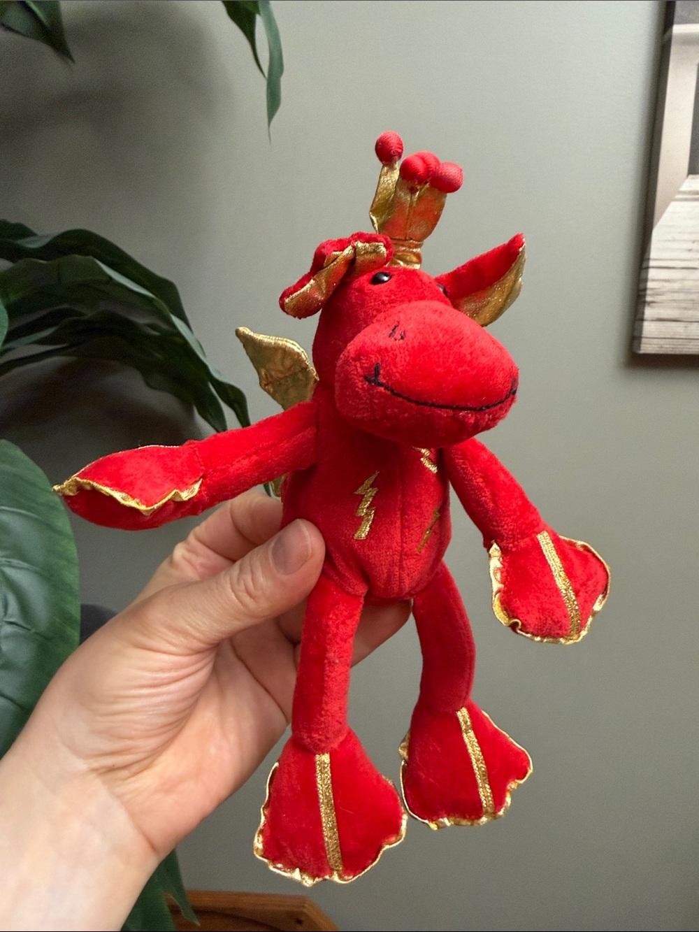 Vintage RARE Retired Jellycat Magical Mystical Dragon Plush Toy Plushie Devil